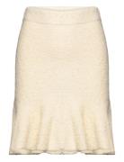Elsie Alpaca Knitted Mini Skirt Cream Malina
