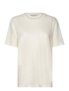 Linen Ss T-Shirt Cream GANT