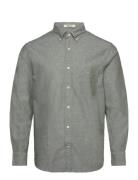 Reg Cotton Linen Shirt Green GANT