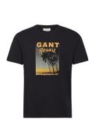 Washed Graphic Ss T-Shirt Black GANT