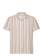 Slhreg-West Shirt Ss Resort Camp Beige Selected Homme