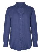 Relaxed Fit Linen Roll Tab–Sleeve Shirt Blue Lauren Ralph Lauren