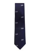 Allover Navy An Ivy Flag Silk Tie Navy AN IVY