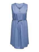 Carlaura Sl V-Neck Dress Dnm Bin Blue ONLY Carmakoma