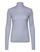 Rib Mock Neck Top Blue Filippa K