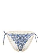 Ally Crochet Trimmed Bikini Bottoms Blue Malina