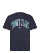Tjm Reg Popcolor Varsity Tee Ext Navy Tommy Jeans