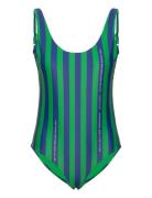 Agnetha Merirosvo Swimsuit Green Marimekko