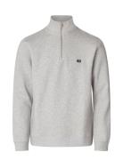 Terrance Organic Cotton Half-Zip Sweatshirt Grey Lexington Clothing