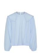 Vmchris Detail Ls Top Wvn Girl Blue Vero Moda Girl