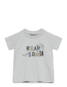 Baby T-Shirt W. Chestprint S/S Grey Color Kids