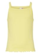 Vmlavender Sl Rib Top Jrs Girl Yellow Vero Moda Girl