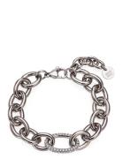 Harper Chunky Bracelet Clear/Silver Silver Bud To Rose
