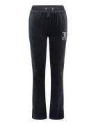 Glitter Velour Bootcut Black Juicy Couture