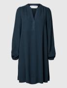 Slfviva Ls Short V-Neck Dress Noos Blue Selected Femme