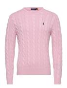 Cable-Knit Cotton Sweater Pink Polo Ralph Lauren