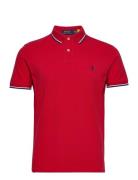 Custom Slim Fit Mesh Polo Shirt Red Polo Ralph Lauren