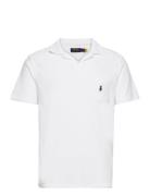 Custom Slim Fit Terry Polo Shirt White Polo Ralph Lauren