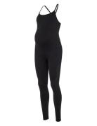 Mlpaulette Strap Active Jumpsuit Noos Black Mamalicious