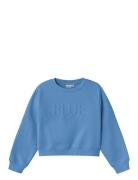 Nkfkalisse Ls Short Loose Sweat Bru Blue Name It