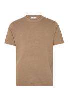 Knit Cotton T-Shirt Brown Mango