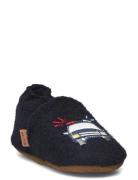 Policecar Wool Slippers Navy Melton