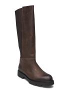 Biaothilia Knee High Elastic Boot Leather Brown Bianco