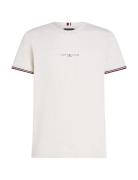 Tommy Logo Tipped Tee White Tommy Hilfiger