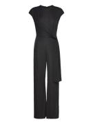 Tie-Front Jersey Wide-Leg Jumpsuit Black Lauren Ralph Lauren