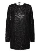 Sequins Low Back Dress Black ROTATE Birger Christensen