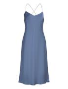 Featherweight Charmeuse Slip Dress Blue Lauren Ralph Lauren