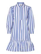 Stripe Cotton Blue Ganni