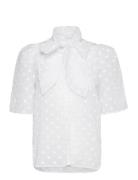 Shortsleeved Bow Shirt White Stella Nova