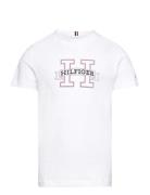 H Print Regular Tee Ss White Tommy Hilfiger