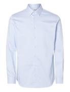 Slhslim-Performance Shirt Ls Noos Blue Selected Homme