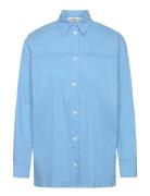 Crinckle Pop Vinny Shirt Blue Mads Nørgaard