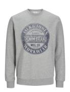 Jjjeans Sweat O-Neck Grey Jack & J S