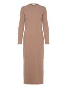 Daniela Rib Dress Beige Once Untold