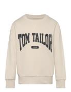 Regular Printed Sweatshirt Beige Tom Tailor