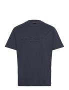 Hs Embossed Tee Navy Hackett London