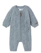 Nbmwrilla Wool Ls Knit Suit Blue Name It