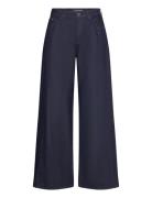 Mid Rise Wide Leg Denim Pants Blue Karl Lagerfeld