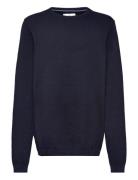 Knit Cotton Sweater Navy Mango