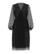 Vifeather L/S Midi Wrap Dress/Ka Black Vila