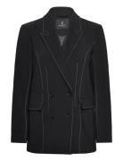 Brassicabbstitch Blazer Black Bruuns Bazaar