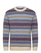 Knitted Fair Isle Crew Neck - Rws Patterned Knowledge Cotton Apparel