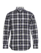 Reg Poplin Check Shirt Black GANT