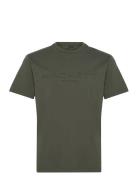 Hs Embossed Tee Green Hackett London