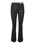 Vmflash Mr Flared Coated Pants Noos Black Vero Moda