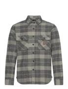 Bowery Heavy Weight L/S Flanne Grey Brixton